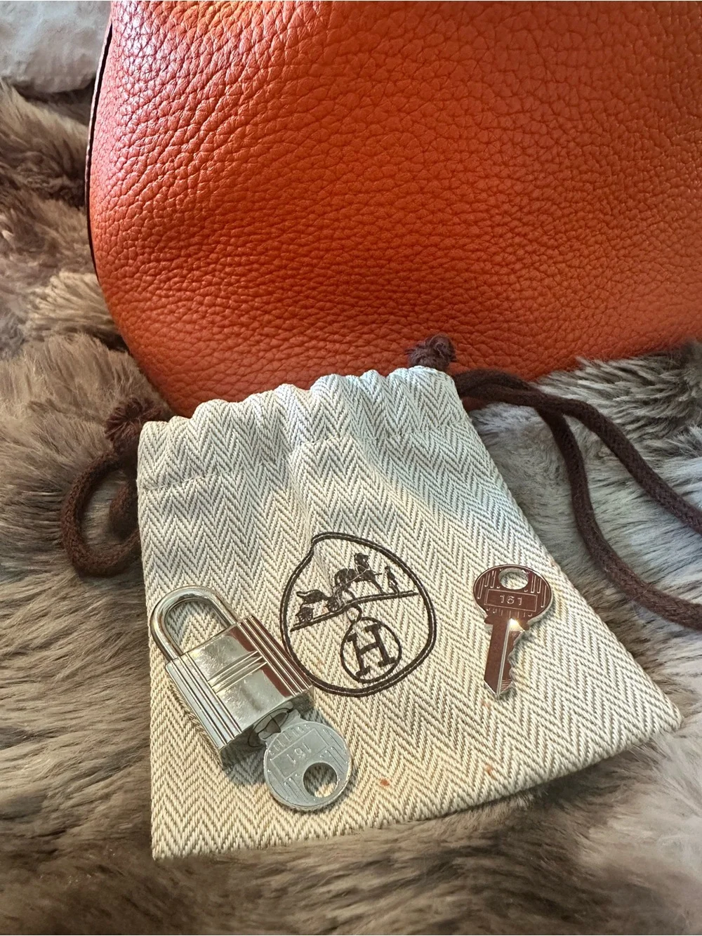 Hermes Picotin Lock PM 18 Orange Clemence Leather Bag - PERFECT w/ lock + 2 keys